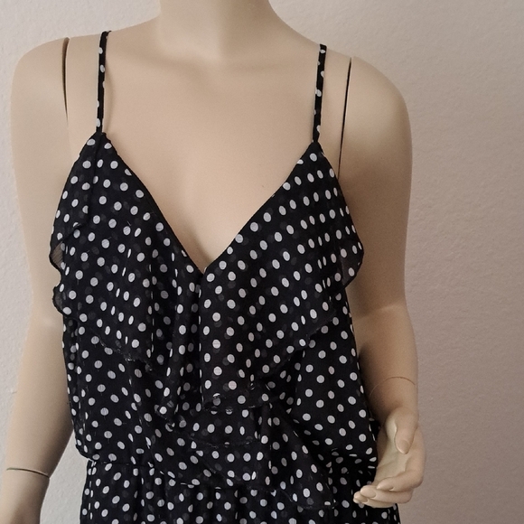 No Boundaries Black and White Polka Dot Midi Dress - Picture 4 of 12
